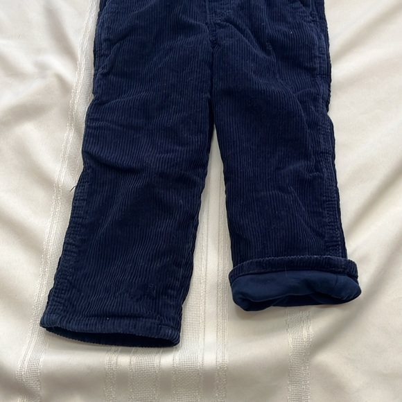 Oshkosh B’Gosh navy blue corduroy overalls Sz 2t jersey lined euc bundle2save - Picture 3 of 7